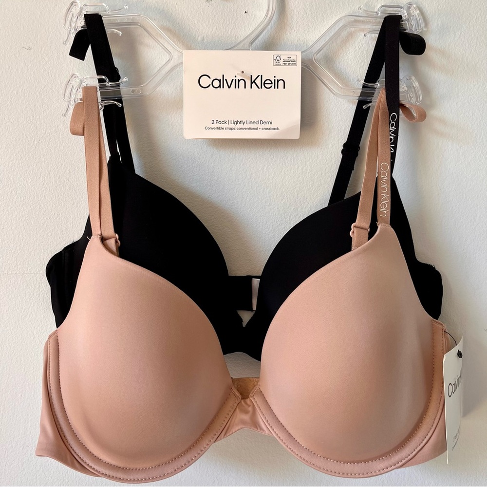 Calvin Klein Lightly Lined Demi Bras 2-Pack